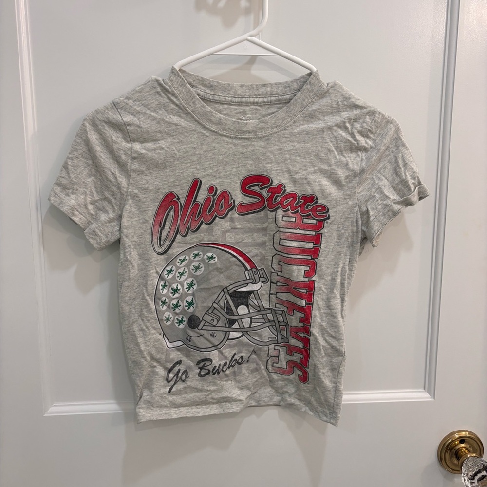 Hollister Ohio State Cropped Tshirt